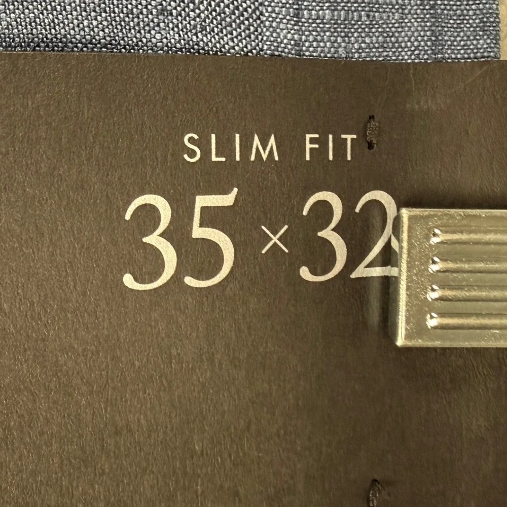 Banana‎ Republic Slim Fit 35x32 Blue Chino Dress Pants Men's Casual Business